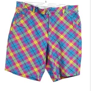 Royal  & Awesome Plaid Golf Shorts